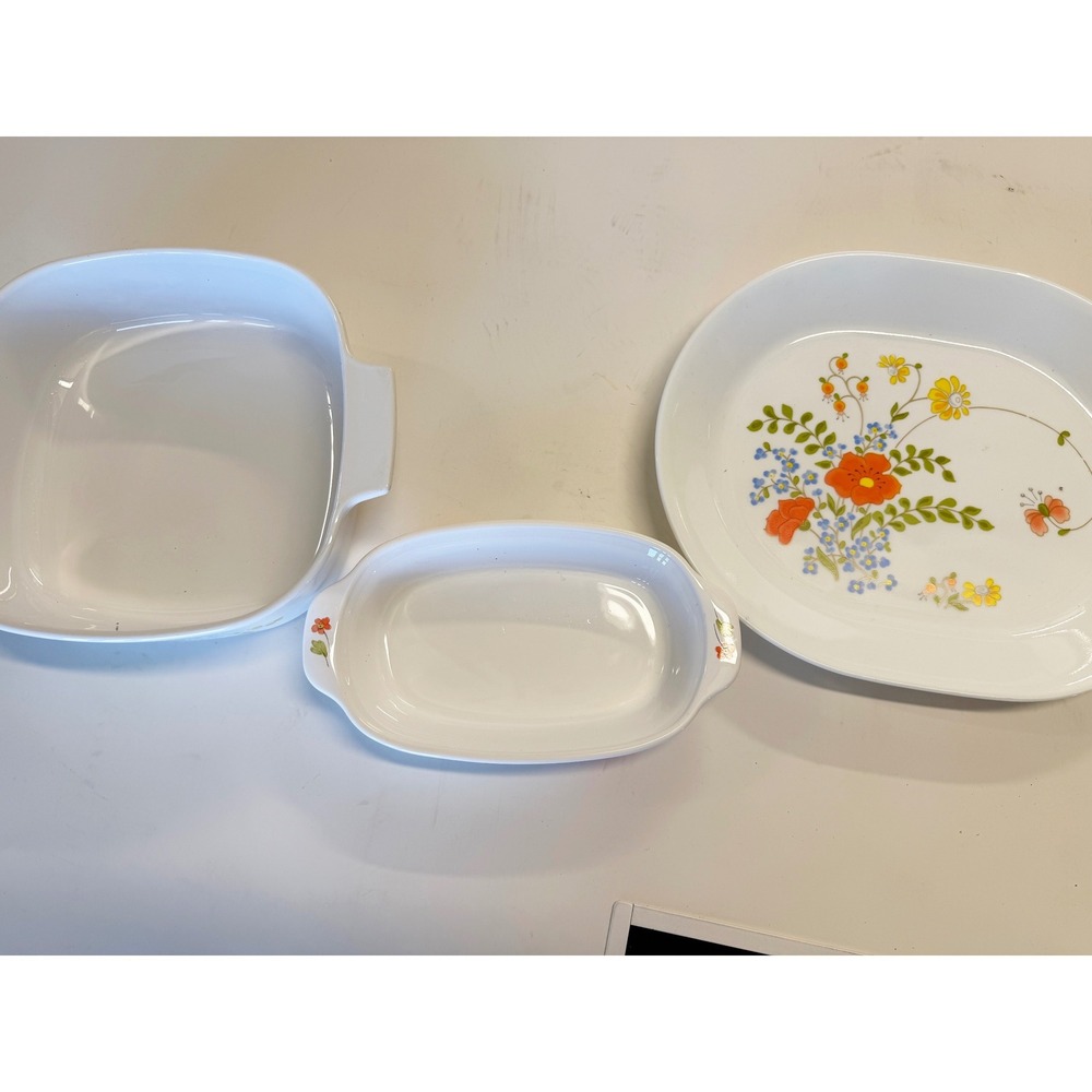 Vintage Corelle Wildflower Set: 1970s Floral Serving Dish - Picture 7 of 16